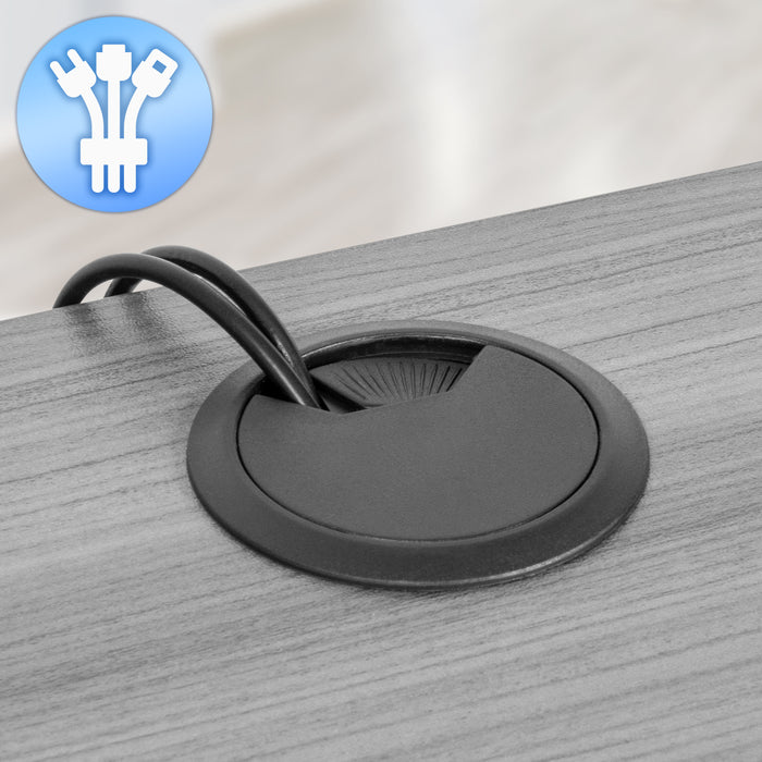 Duronic DD3 GY Planche de 120 cm avec 2 Tiroirs pour Bureau | Compatible avec Plateaux TT120 TT140 TT160 de Duronic | Structure réglable en Hauteur Vendue séparément TM51 ou TM61 | Gris | MDF