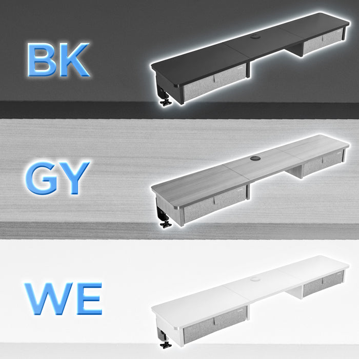 Duronic DD3 WE Planche de 120 cm avec 2 Tiroirs pour Bureau | Compatible avec Plateaux TT120 TT140 TT160 de Duronic | Structure réglable en Hauteur Vendue séparément TM51 ou TM61 | Blanc | MDF