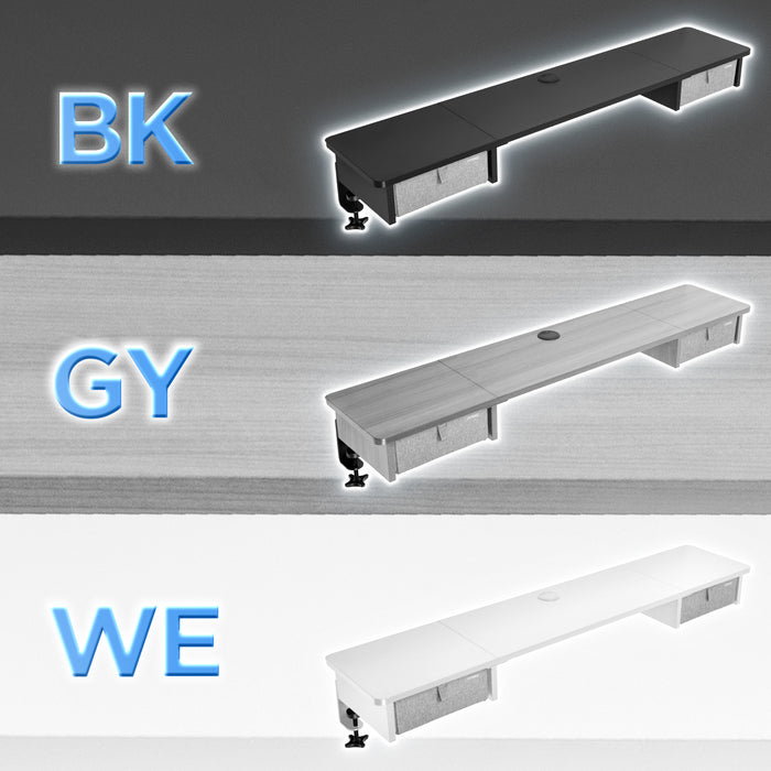 Duronic DD2 BK Planche de 120 cm avec 2 Tiroirs pour Bureau | Compatible avec Plateaux TT120 TT140 TT160 de Duronic | Structure réglable en Hauteur Vendue séparément TM51 ou TM61 | Noir | MDF