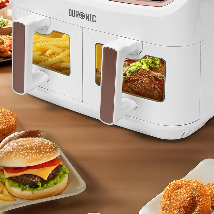 Duronic AFD2 WE 2x Paniers de cuisson de 5 Litres pour Friteuse à air Tiroir de Cuisson pour Airfryer Compatible uniquement avec modèles AF14 AF24 AF34 de Duronic