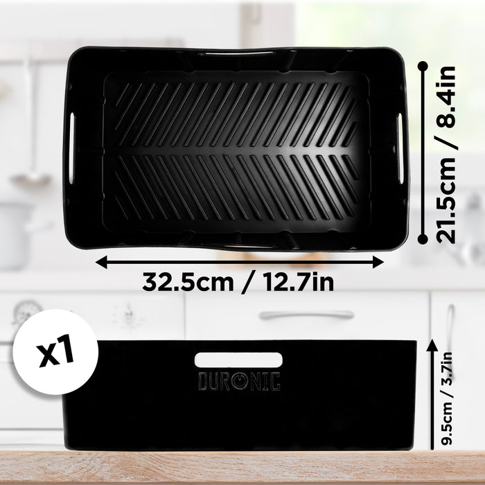 Duronic AFL2 Moule en silicone Plat Réutilisable Accessoire pour Friteuse à air Air Fryer Insert en silicone antiadhésif compatible avec Duronic AF34 AF24 ou autres airfryers