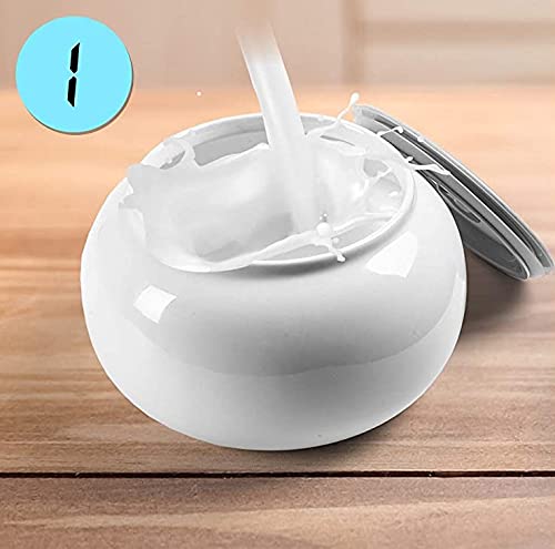 Duronic P1YM1 Large pot en céramique de 1500 ml compatible avec yaourtière YM1 et YM2 de Duronic