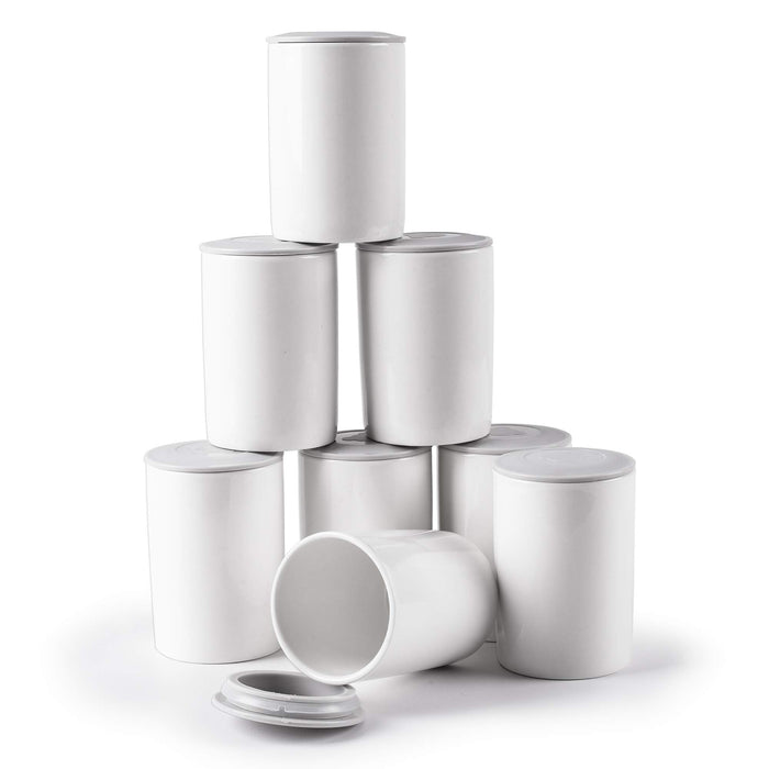Duronic P8YM2 8 Pots en céramique de 125 ml Compatible avec Yaourtières YM1 et YM2 de Duronic Couvercle hermétique P1YM1 Large pot de 1500 ml également disponible