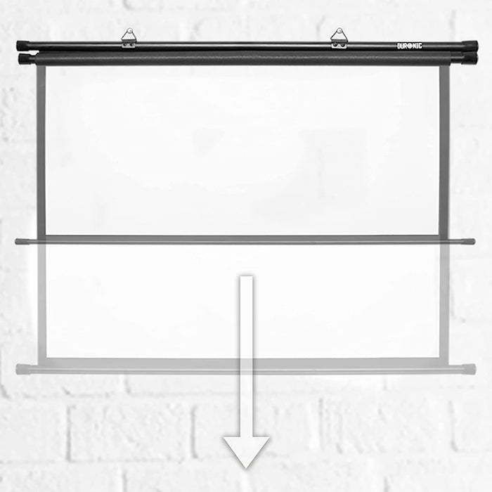 Duronic BPS60 /43 Ecran de Projection avec Barres et Crochets pour vidéoprojecteur - Toile de 60 Pouces ou 152 cm (122 x 91 cm)