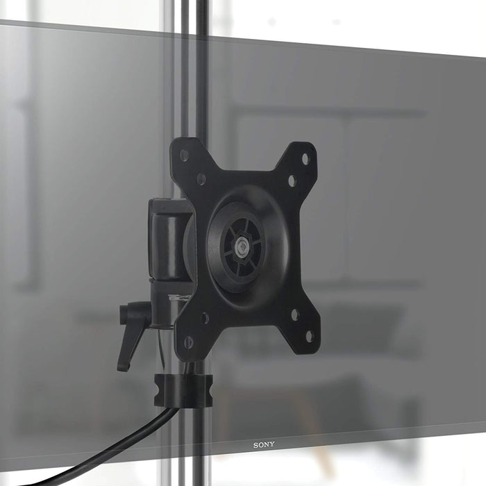 Duronic DM751 Support d'Ecran de PC sur Socle pour Bureau | Hauteur Ajustable | Rotatif et Inclinable | Compatibilité avec Moniteurs VESA 75/100 | Potence et Bras en Aluminium | Socle Inclus