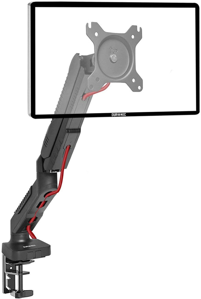 Duronic DMDC5X1 Support d'écran de PC à pince pour Bureau | Mécanisme à gaz | Rotation / Pivot / Inclinaison | Compatibilité VESA 75/100