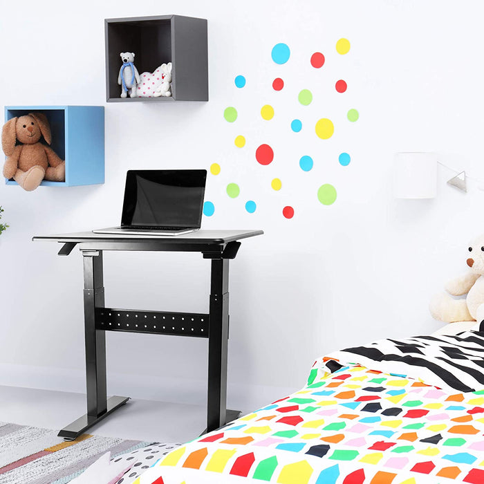 Duronic TM04F Table de Travail Assis-Debout Support Ergonomique Grande Surface 71 x 56 cm Hauteur ajustable de 66 à 106 cm 10 kg