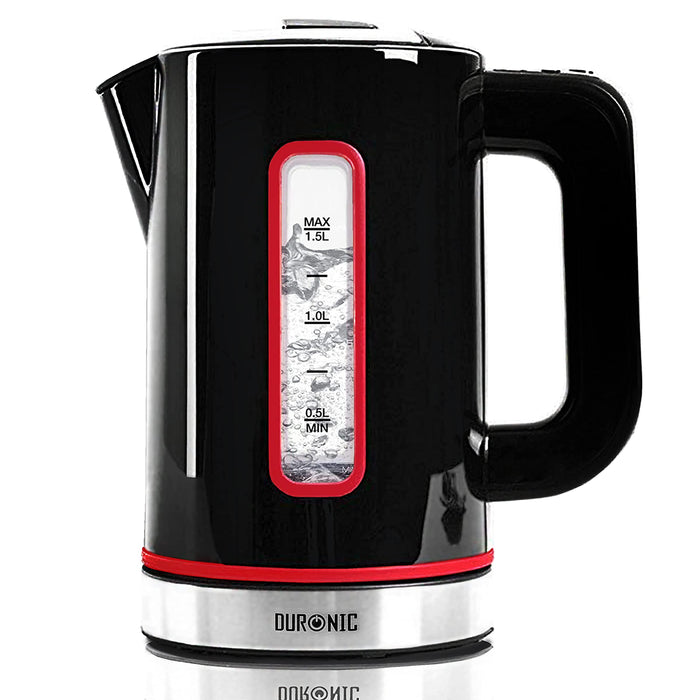 Duronic EK30 BK Bouilloire électrique 1,5L de 3000W Choix de la température 40° 60° 80° 100° Maintien au chaud Chauffe rapidement Thé café soluble chocolat chaud