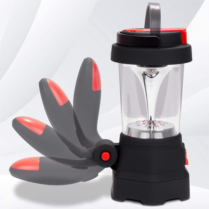 Duronic Hurricane - Lampe Torche Lanterne à Dynamo et USB - Lanterne à 10 LED - Signal d’Urgence Rouge Clignotant - Lampe Torche à 3 LED