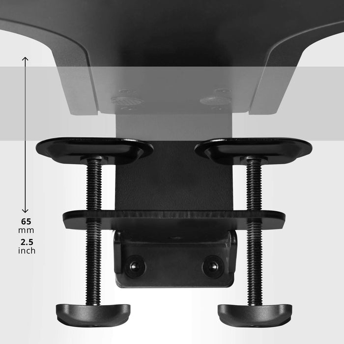 Duronic DM05D13 Poste/Station de travail assis-debout de 64 cm pour écran/clavier/souris - Hauteur ajustable de 12 à 40 cm pour travailler assis et debout - Compatible avec support de bureau Duronic