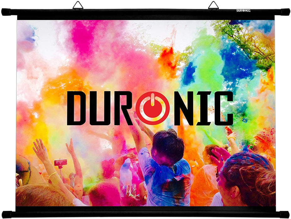Duronic BPS60 /43 Ecran de Projection avec Barres et Crochets pour vidéoprojecteur - Toile de 60 Pouces ou 152 cm (122 x 91 cm)