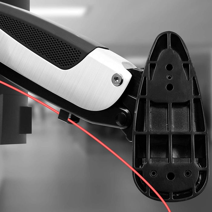 Duronic DM65W1X2 Support Mural d'écran PC | Mécanisme à gaz | Ajustements à la volée | Compatibilité avec moniteurs VESA 75/100 | Revêtement en Chrome | Fixation au Mur | Passe câbles Inclus