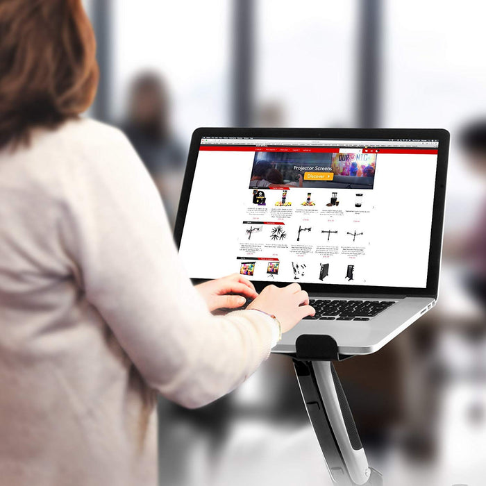 Duronic DM65L1X1 Support de Moniteur et Support d'Ordinateur Portable PC à Pince pour Bureau | Mécanisme à gaz | Ajustements omnidirectionnels à la volée | Compatibilité avec Moniteur VESA 75/100