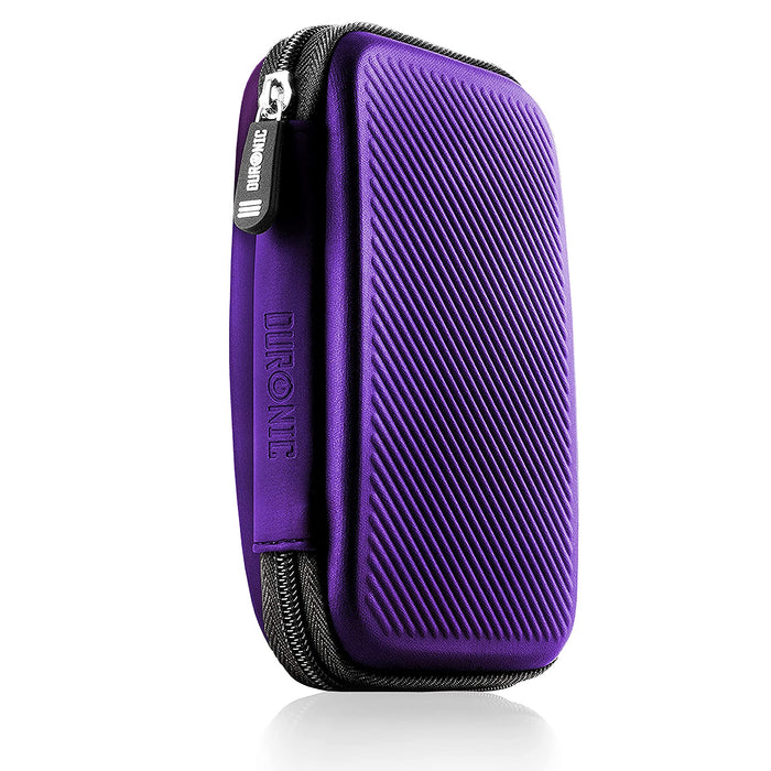 Duronic HDC2 VT Etui pour Disque Dur GPS Batterie Portable Liseuse 11 x 15 cm Housse de Protection semi rigide pour Disque Dur externe EVA Antichoc Léger er Compact Violet