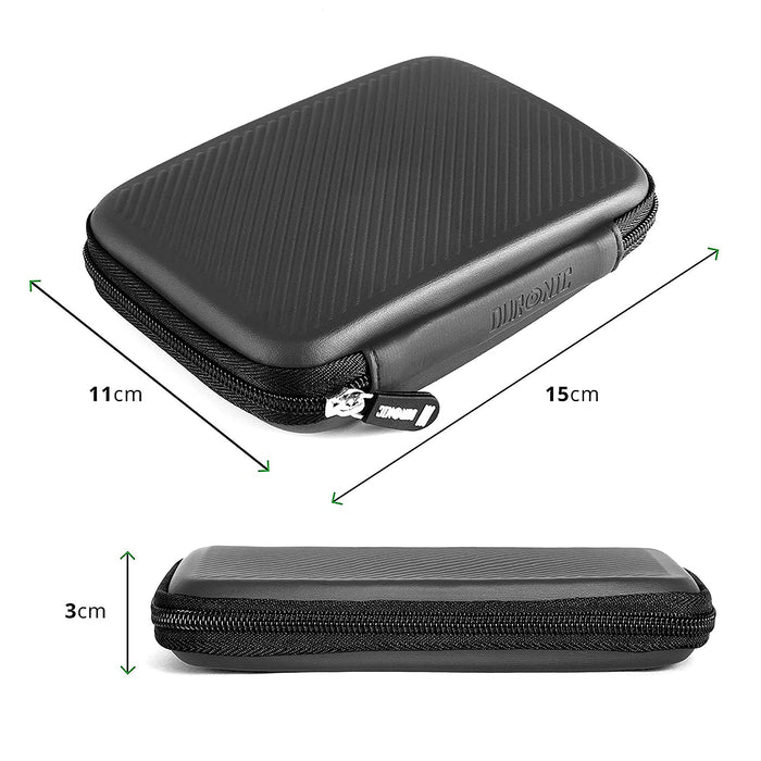 Duronic HDC2 GY Etui pour Disque Dur GPS Batterie Portable Liseuse 11 x 15 cm Housse de Protection semi rigide pour Disque Dur externe EVA Antichoc Léger et Compact