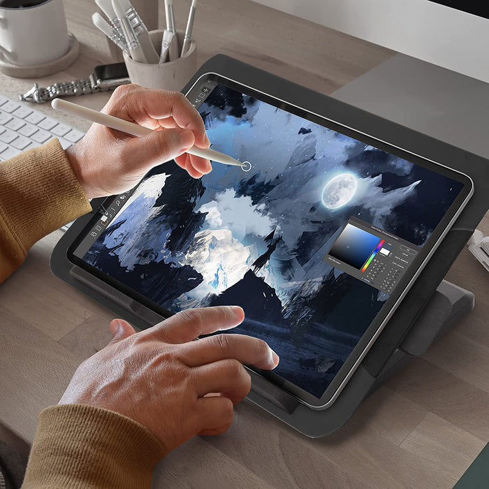 Duronic DML125 Support pour Ordinateur Portable | Hauteur Ajustable | Bras Inclinable | Pour Laptop Tablette Notebook
