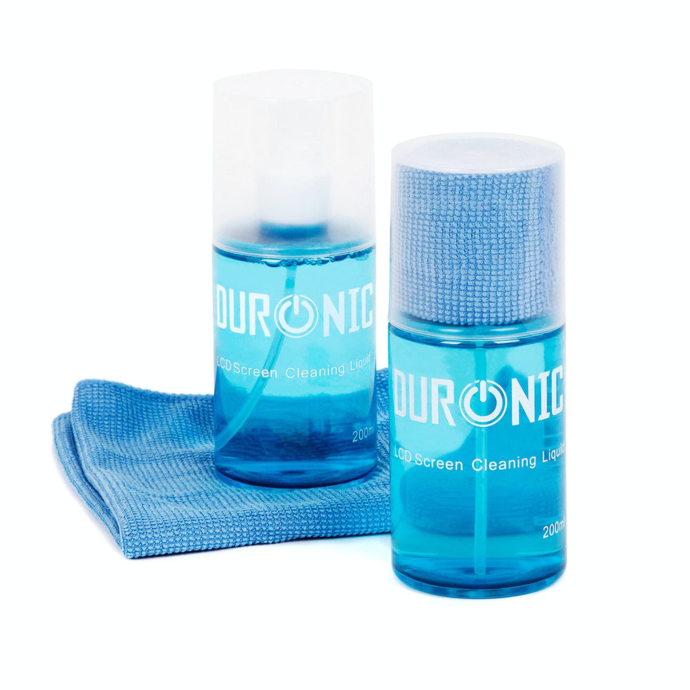 Duronic SCK102 Kit de Nettoyage pour écrans 400 ml Solution pour Nettoyer écran Smartphone Tablette Ordinateur Télévision LED LCD TFT Plasma OLED Lingette en Microfibres
