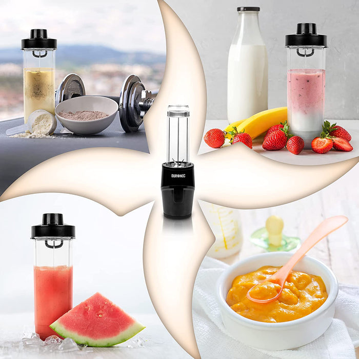 Duronic BL510 Mini Blender 500W | 570 ml | Sans BPA | Pour Smoothies Shakes protéinés Nourriture pour bébé Jus de fruits ou légumes Milkshakes Cocktails Sauces Purées
