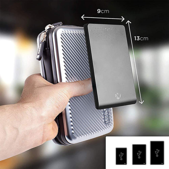Duronic HDC3 SR Etui de protection rigide pour Disque Dur GPS Batterie portable Liseuse Housse pour disques durs externes Antichoc Léger et compact 11 x 16 cm