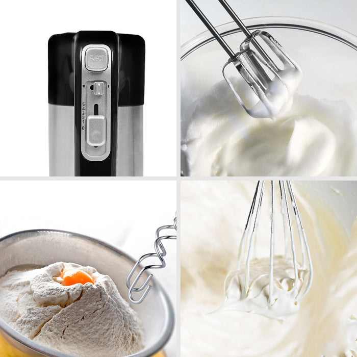 Duronic SM3 Batteur électrique sur socle de 300W avec bol de 4 litres 2 Batteurs 2 Crochets à pétrir 1 Fouet Idéal pour battre des œufs en neige préparer de la crème des génoises et gâteaux