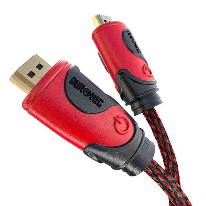 Duronic HDC03 / 5 m | Câble HDMI dernière génération 2.0 | 5 mètres |Connecteurs en plaqué Or 24K | Permet la Transmission Rapide de Signal 3D 4K 2160p | Ethernet