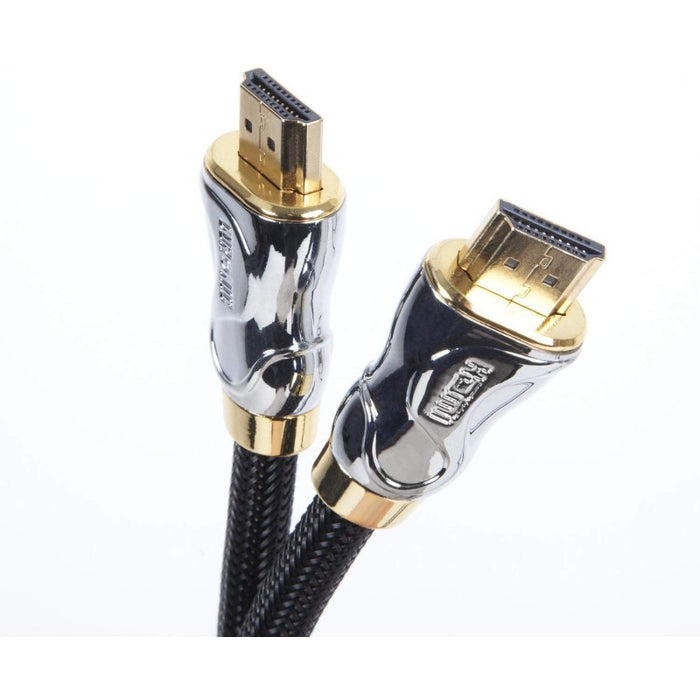 Duronic HDC04 / 1 m Câble HDMI dernière génération 2.0 | 1 mètre | Tête en métal et connecteurs en plaqué Or 24K | Permet la Transmission Rapide de Signal 3D 4K 2160p | Ethernet