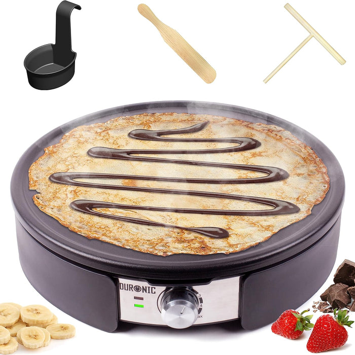 Crêpière pratique avec accessoires pour réaliser facilement de délicieuses crêpes maison