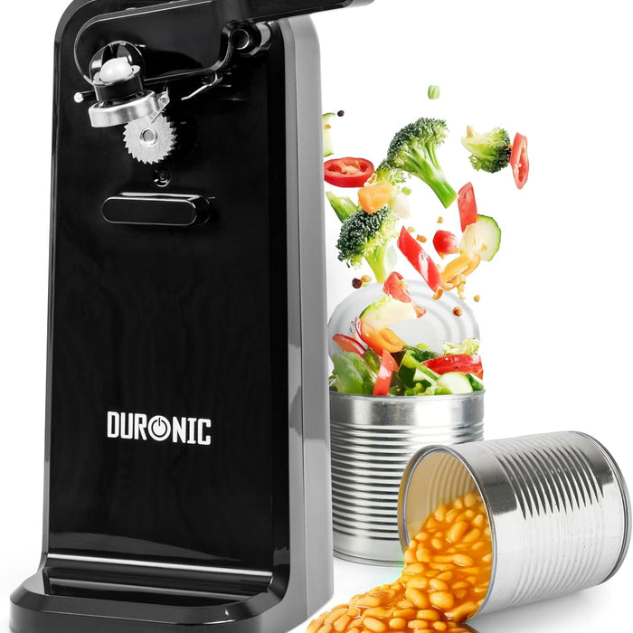 Ouvre-boîte électrique Duronic CO40 BK ouvrant facilement les conserves.