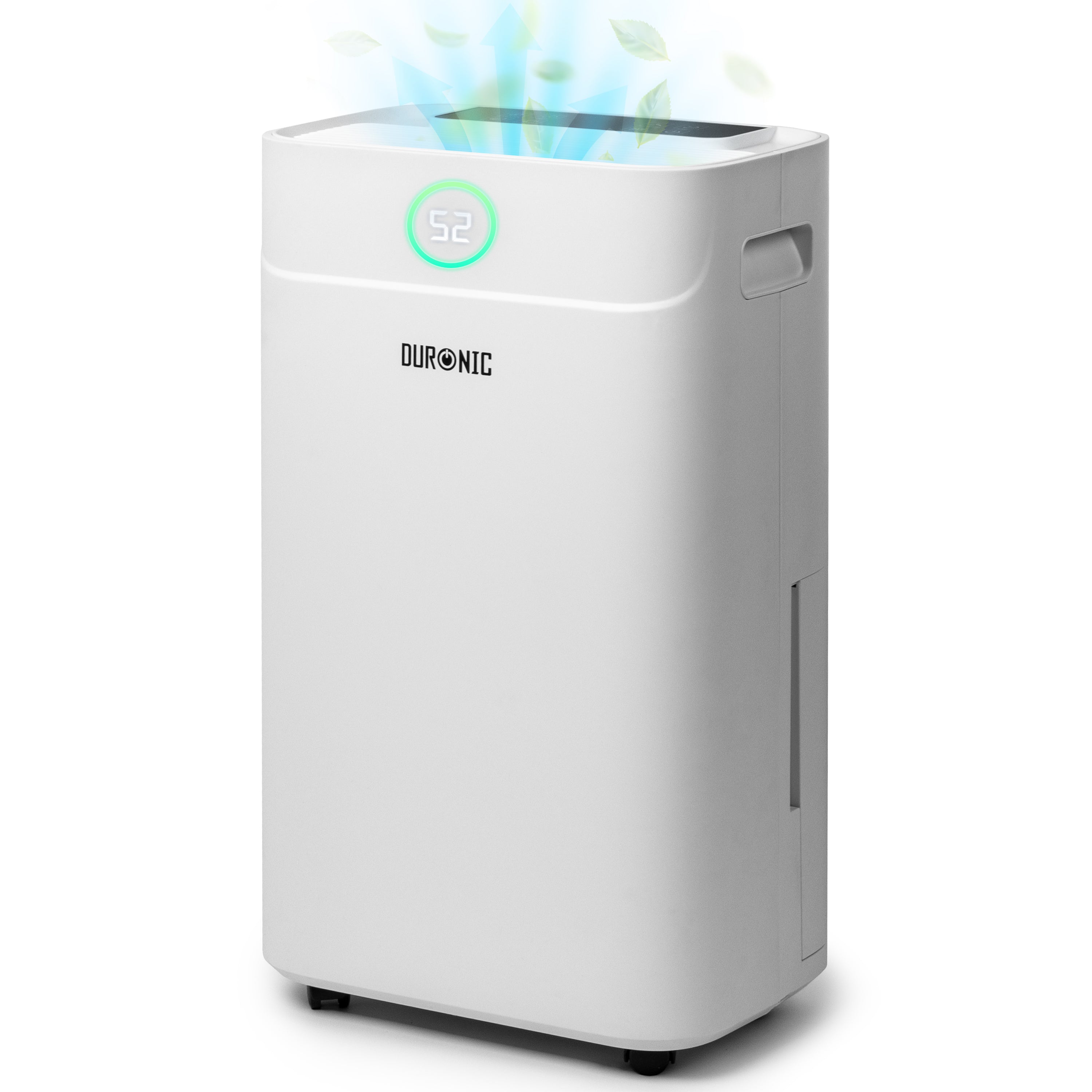 Duronic DH201 Déshumidificateur 440W Jusqu'à 20 litres d'eau par jour Réservoir d'eau de 5,1 litres Lutte contre l’humidité excessive et empêche la formation de moisissures Minuteur de 1 à 24 heures