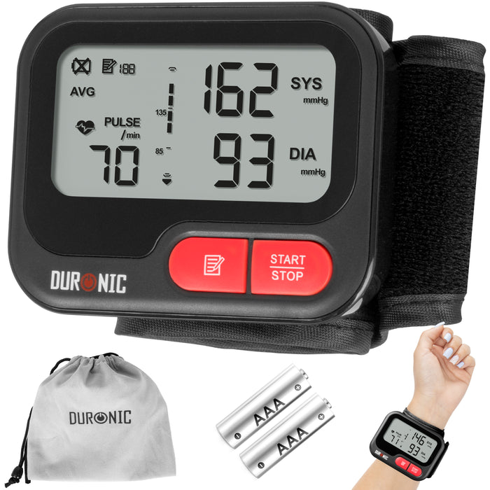 Duronic BPM65 BK Tensiomètre 6V Appareil de mesure de tension artérielle systolique diastolique avec fonction mémoire Mesures précises de la pression artérielle 2 piles AAA