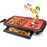 Duronic GP25 Plancha électrique antiadhésive XL 6 à 8 personnes 2000W Surface 47 x 26 cm avec thermostat Bac à jus amovible Cuisson sans ajout de matière grasse Idéal pour soirée avec des amis