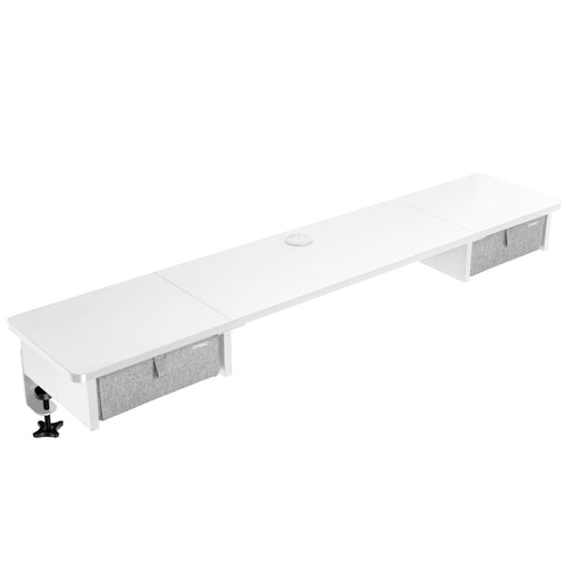 Duronic DD2 WE Planche de 120 cm avec 2 Tiroirs pour Bureau | Compatible avec Plateaux TT120 TT140 TT160 de Duronic | Structure réglable en Hauteur Vendue séparément TM51 ou TM61 | Blanc | MDF