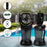 Duronic FM6 BK Ventilateur de brume rechargeable Réservoir d’eau 2 litres 4 vitesse Télécommande incluse Lumières LED Lampe torche d’urgence Ventilateur portable extérieur camping pique-nique