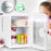 Duronic MFW4 WE Mini réfrigérateur 42W 4 litres Jusqu’à 6 cannettes Congélateur pour snacks boisson lait maternel cosmétique médicament Maintien au chaud Bureau chambre voiture camping bateau