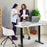 Duronic DD1 WE Plateau avec 2 Tiroirs pour Bureau Assis Debout de 120 cm Compatible avec la plupart des Structures Assis Debout Idéal pour Poste de travail à domicile ou bureau