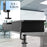 Duronic DD3 BK Planche de 120 cm avec 2 Tiroirs pour Bureau | Compatible avec Plateaux TT120 TT140 TT160 de Duronic | Structure réglable en Hauteur Vendue séparément TM51 ou TM61 | Noir | MDF