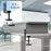 Duronic DD3 GY Planche de 120 cm avec 2 Tiroirs pour Bureau | Compatible avec Plateaux TT120 TT140 TT160 de Duronic | Structure réglable en Hauteur Vendue séparément TM51 ou TM61 | Gris | MDF