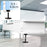 Duronic DD3 WE Planche de 120 cm avec 2 Tiroirs pour Bureau | Compatible avec Plateaux TT120 TT140 TT160 de Duronic | Structure réglable en Hauteur Vendue séparément TM51 ou TM61 | Blanc | MDF