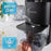 Duronic DH07 BK Déshumidificateur 22,5W Jusqu'à 200 ml d'eau par jour Réservoir d'1 litre Compact et silencieux Idéal pour petits espaces