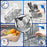 Duronic DW5 WE Lave-vaisselle de table 950W lave vaisselle posable portable compact gain de place pour petite cuisine 7 programmes de lavage séchage efficace pratique
