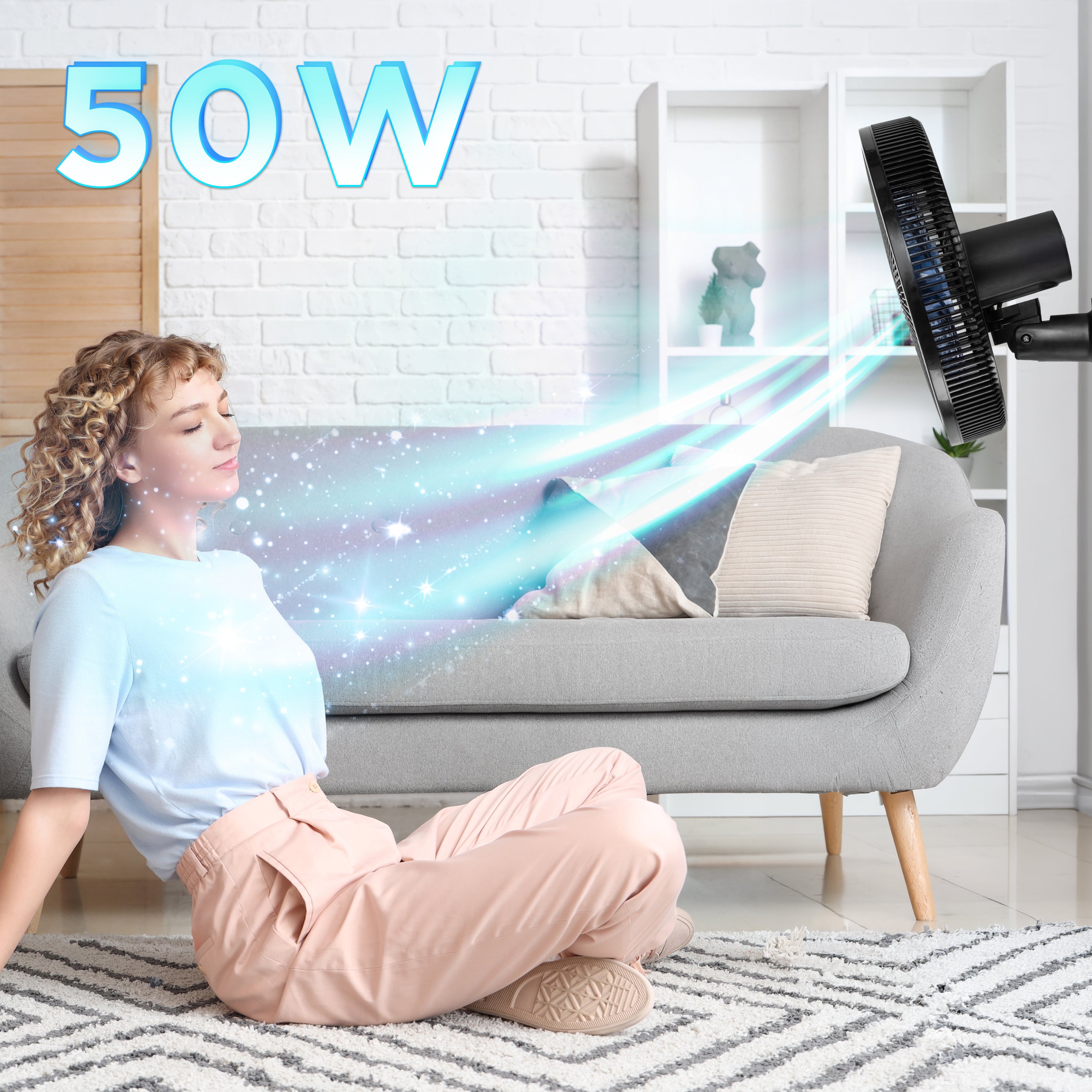 Duronic FN42 BK Ventilateur mural 50W Aérateur de 16 pouces 3 vitesses Minuterie Oscillation à 60° Télécommande incluse avec 5 mètres de portée Volume sonore 52,8 dB Montage facile
