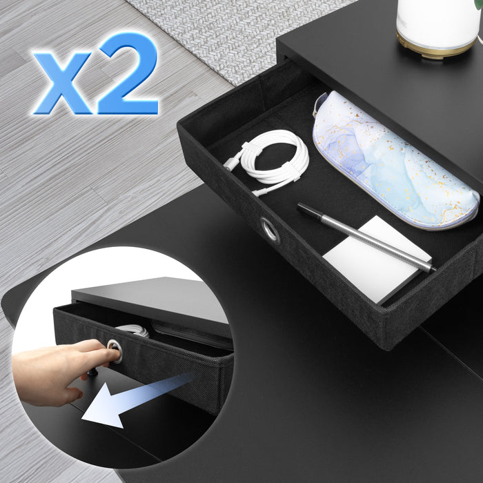 Duronic DD1 BK Plateau avec 2 Tiroirs pour Bureau Assis Debout de 120 cm Compatible avec la plupart des Structures Assis Debout Idéal pour Poste de travail à domicile ou bureau