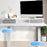 Duronic DD3 WE Planche de 120 cm avec 2 Tiroirs pour Bureau | Compatible avec Plateaux TT120 TT140 TT160 de Duronic | Structure réglable en Hauteur Vendue séparément TM51 ou TM61 | Blanc | MDF