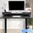 Duronic DD1 BK Plateau avec 2 Tiroirs pour Bureau Assis Debout de 120 cm Compatible avec la plupart des Structures Assis Debout Idéal pour Poste de travail à domicile ou bureau