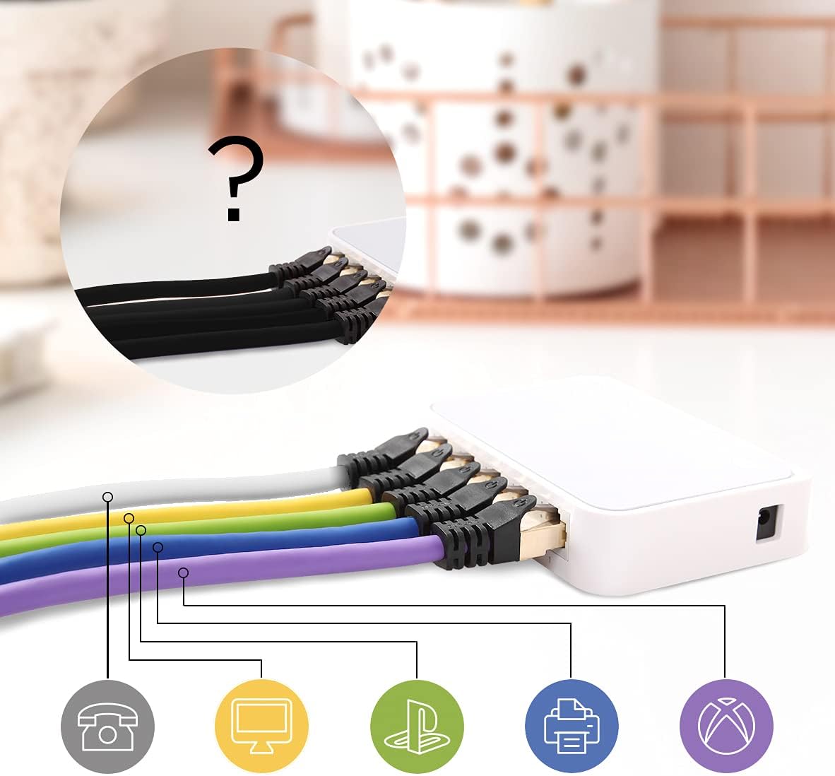 Duronic Câble Ethernet CAT8 WE 10M 2Ghz 2000MHz Vitesse 40Gbps S/FTP Câbles réseaux LAN internet network RJ45 blindés Haute Bande passante et transmission des données rapides Connecteurs or