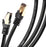 Duronic Câble Ethernet CAT8 BK 5M 2Ghz 2000MHz Vitesse 40Gbps S/FTP Câbles réseaux LAN internet network RJ45 blindés Haute Bande passante et transmission des données rapides Connecteurs or