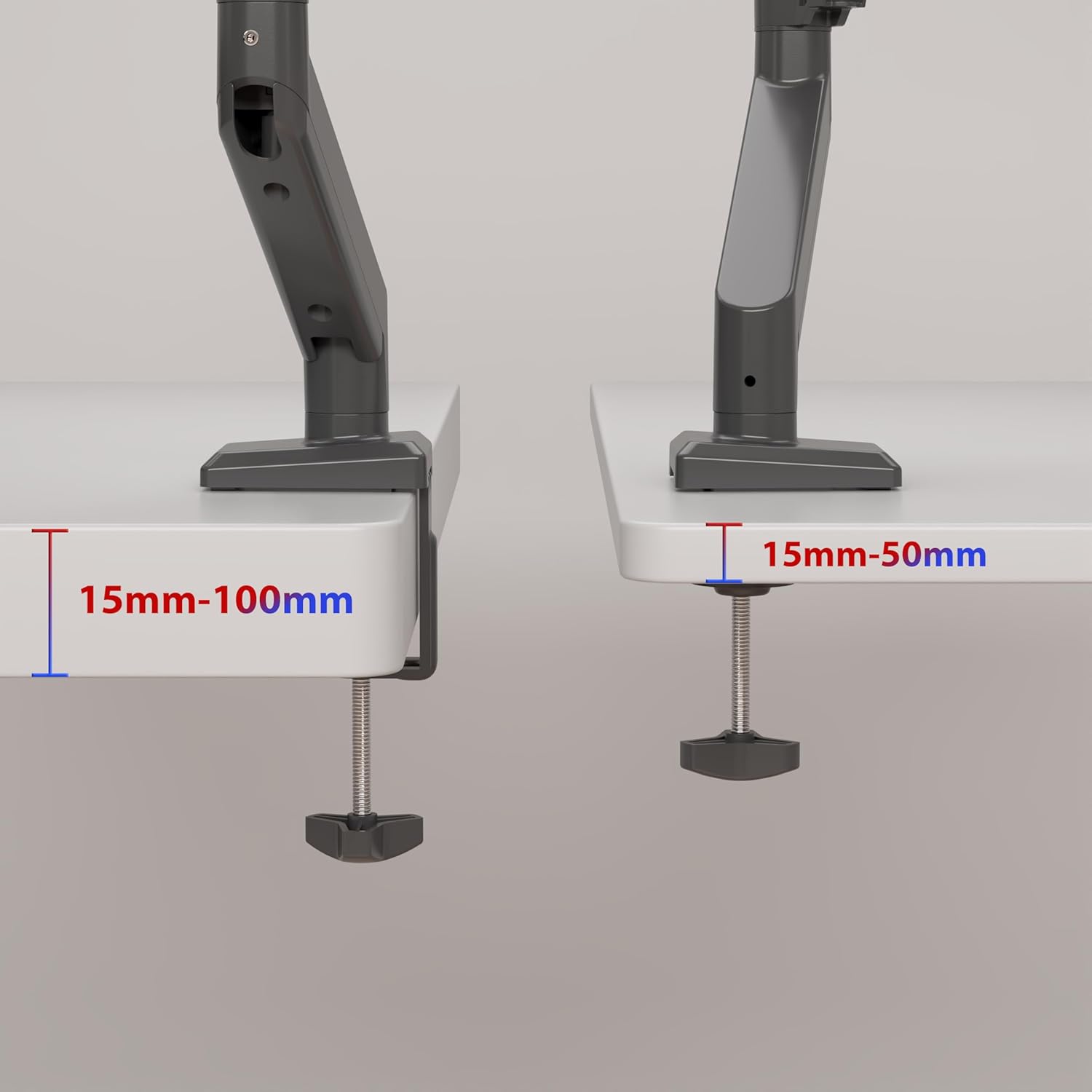 Duronic DM6A1 Bras pour Ecran d’Ordinateur Support pour Moniteur d’écran de 13 à 32 Pouces VESA 75 100 Charge maximale de 9 kg Rotation 360° Bras avec Ressort à gaz