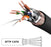 Duronic Câble Ethernet CAT8 BK 5M 2Ghz 2000MHz Vitesse 40Gbps S/FTP Câbles réseaux LAN internet network RJ45 blindés Haute Bande passante et transmission des données rapides Connecteurs or