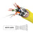 Duronic Câble Ethernet CAT8 YW 1M 2Ghz 2000MHz Vitesse 40Gbps S/FTP Câbles réseaux LAN internet network RJ45 blindés Haute Bande passante et transmission des données rapides Connecteurs or