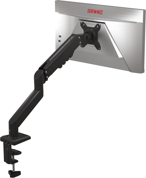 Duronic DM6A1 Bras pour Ecran d’Ordinateur Support pour Moniteur d’écran de 13 à 32 Pouces VESA 75 100 Charge maximale de 9 kg Rotation 360° Bras avec Ressort à gaz